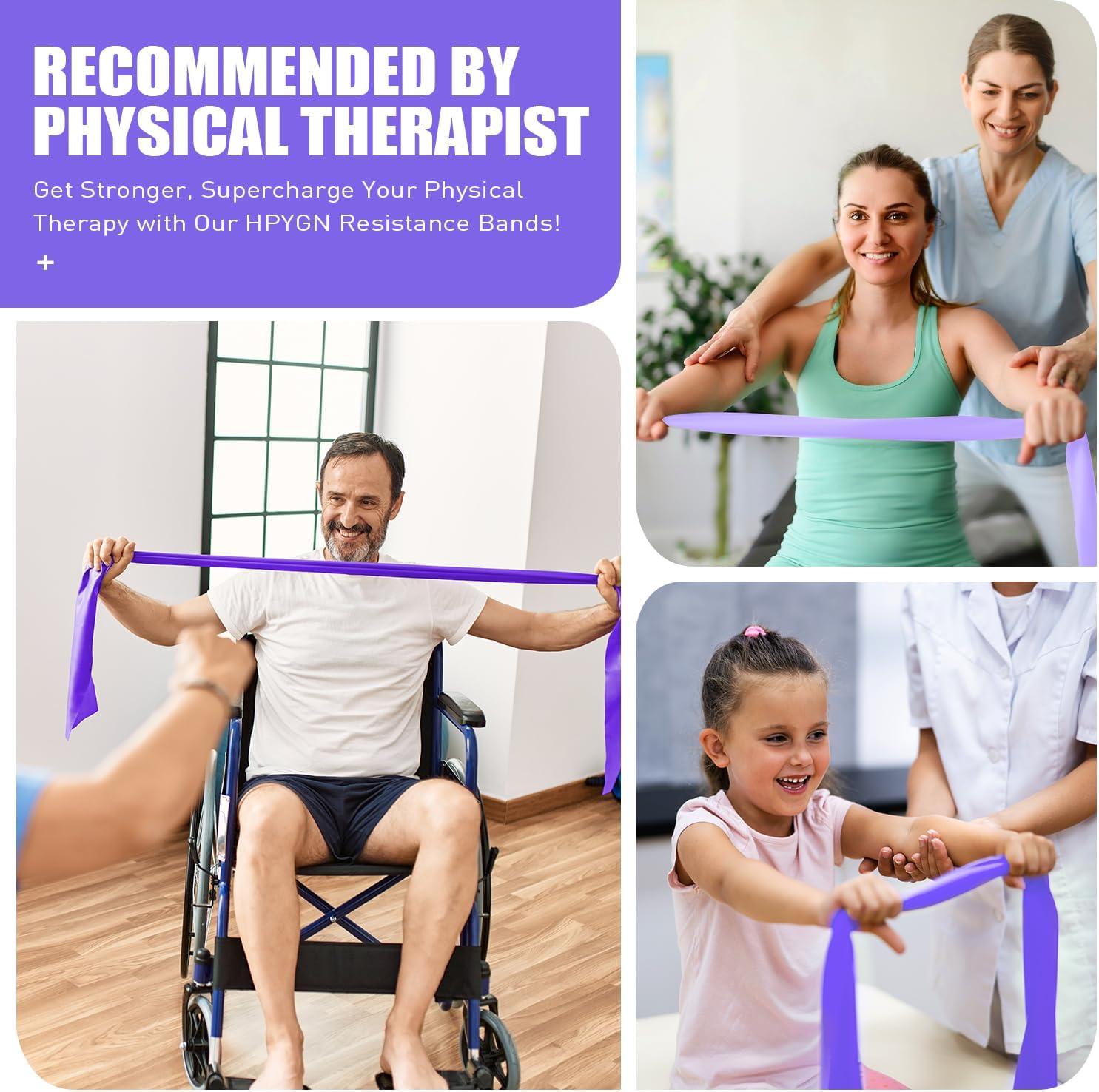 imageResistance Bands for Working Out Ankle Strap with Exercise Bands Physical Therapy Bands for Strength Training Yoga Pilates Stretching Stretch Elastic Band with Different Strengths Workout Bands