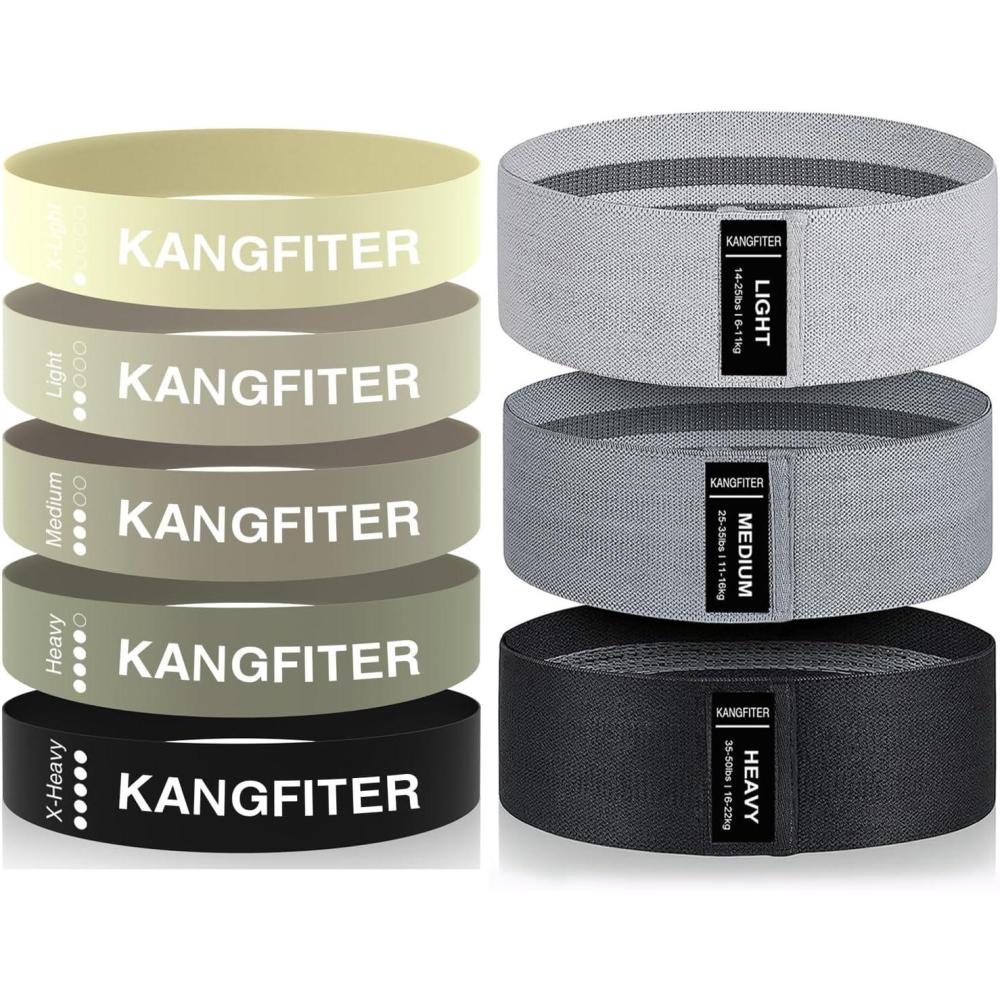 imageNonSlip Fabric Resistance Bands for Working Out Loop Exercise Bands for Booty Leg Butt Glute Stretch Workout Bands for Women ampamp Men Hip Elastic Bands for Home Gym Fitness Yoga Pilates3Grey Set