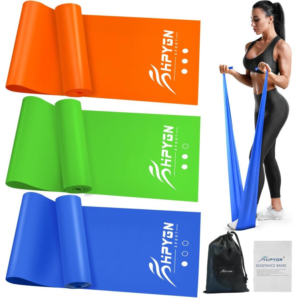 imageResistance Bands Exercise Bands Physical Therapy Bands for Strength Training Yoga Pilates Stretch Elastic Band with Different Strengths Workout Bands for Home Gym5OrangeGreenBlue