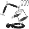 Cable Machine Attachment, LAT Pulldown Attachments, Home Gym Accessories, Triceps Pull Down Attachment(Double D Handle + TricepRope + Vshaped bar)