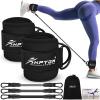 imageHPYGN Ankle Resistance Bands Ankle Bands for Working Out with Cuffs Resistance Bands for Leg Butt Training Workout Equipment for Kickbacks Hip Gluteus Training Ankle Strap with Exercise BandsBlack
