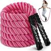 HPYGN Jump Rope, Weighted Jump Rope for Men women, 2.8lb 3.8lb 5lb Heavy Skipping Rope for Exercise, Adult Jumpropes for Home Workout, Improve Strength and Building Muscle,Total Body Workout Equipment(2.8lb pink jump rope for women)