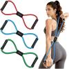 HPYGN Resistance Bands, Figure 8 Exercise Bands for Women Men, 8 Shaped Resistance Bands for Arms, Chest Expander, Yoga Gym Fitness Pulling Rope 8 Word Elastic for Exercise Muscle Training Tubing(red  blue  green)