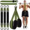 HPYGN Two Foots Pull Up Assistance Bands, Heavy Duty Resistance Band for Pull Up Bar, Adjustable Weight/Size with Fabric Feet/Knee Rest, Bands for Pull Up Assist for Strength Training, Pull Up(Army Green)