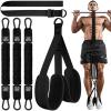 HPYGN Two Foots Pull Up Assistance Bands, Heavy Duty Resistance Band for Pull Up Bar, Adjustable Weight/Size with Fabric Feet/Knee Rest, Bands for Pull Up Assist for Strength Training, Pull Up(Black)