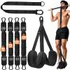 Pull Up Assistance Bands, 350lbs Heavy Duty Resistance Band for Pull Up, 4 Pull Up Bands with Two Foots Fabric Feet/Knee Rest, Adjustable Weight/Size Bands for Pull Up Assist for Strength Training(Black)