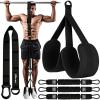 Pull Up Assistance Bands, Adjustable Heavy Duty Resistance Band for Pull Up, 3 Pull Up Bands, Comfortable Fabric Feet/Knee Rest, Assistance Bands for Pull-Up, Home Fitness, Body Stretching(Black)