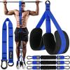 Pull Up Assistance Bands, Adjustable Heavy Duty Resistance Band for Pull Up, 3 Pull Up Bands, Comfortable Fabric Feet/Knee Rest, Assistance Bands for Pull-Up, Home Fitness, Body Stretching(Blue Pull-Up Bands)