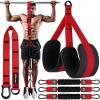 Pull Up Assistance Bands, Adjustable Heavy Duty Resistance Band for Pull Up, 3 Pull Up Bands, Comfortable Fabric Feet/Knee Rest, Assistance Bands for Pull-Up, Home Fitness, Body Stretching(Red)