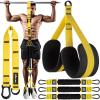 Pull Up Assistance Bands, Adjustable Heavy Duty Resistance Band for Pull Up, 3 Pull Up Bands, Comfortable Fabric Feet/Knee Rest, Assistance Bands for Pull-Up, Home Fitness, Body Stretching(1-Yellow)