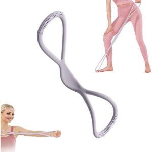 Figure 8 Exercise Bands for Women Men, 2025 New Resistance Bands Exercise Bands with Handles for Working Out, Upgrade Portable Rubber Resistance Band Chest Expander Strap(Grey)