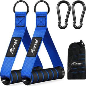 HPYGN Exercise Handle, Replacement Fitness Equipment for Pilates, Yoga, Strength Trainer, Pull Down Home Gym Red, Grey, Blue Working Out Handle(All Blue Handles)