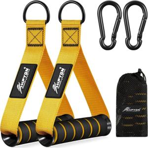 HPYGN Exercise Handle, Replacement Fitness Equipment for Pilates, Yoga, Strength Trainer, Pull Down Home Gym Red, Grey, Blue Working Out Handle(Yellow Handles)