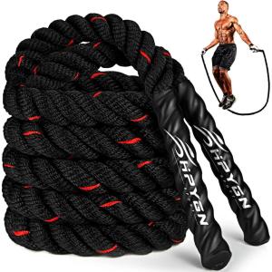 HPYGN Jump Rope, Weighted Jump Rope for Men women, 2.8lb 3.8lb 5lb Heavy Skipping Rope for Exercise, Adult Jumpropes for Home Workout, Improve Strength and Building Muscle,Total Body Workout Equipment(5lb)