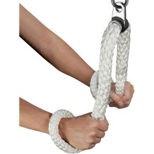 HPYGN Tricep Rope, Press Down Cable Machine Attachment Set, LAT Pulldown Attachment, Cable Machine Accessories for Home Gym, Exercise Machine Attachments Pulley System Gym Pull Down Rope, Patented(1-WHITE)