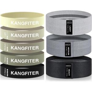 Non-Slip Fabric Resistance Bands for Working Out, Loop Exercise Bands for Booty Leg, Butt, Glute, Stretch Workout Bands for Women & Men, Hip Elastic Bands for Home Gym Fitness, Yoga, Pilates(3.Grey Set)