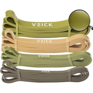 VEICK Resistance Bands for Working Out, Exercise Bands, Workout Bands, Pull Up Assistance Bands, Long Heavy Stretch Bands Set for Men and Women, Power Weight Gym at Home Fitness Equipment(Green Set of 4(0.3-1.1in))