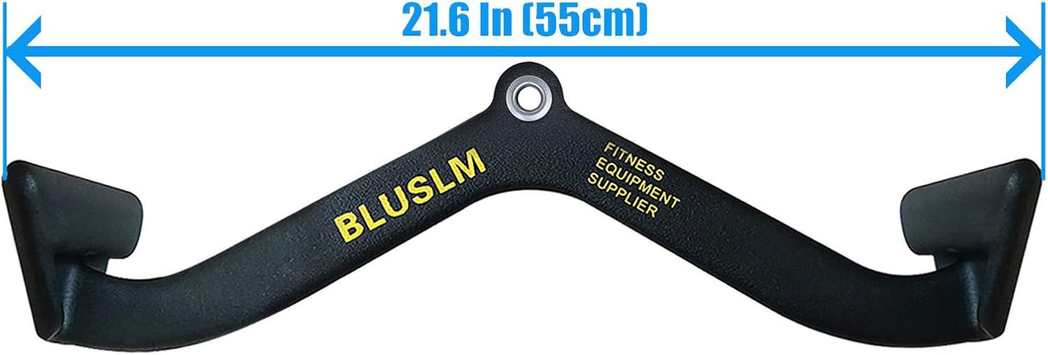 imageBLUSLM LAT Pull Down Bar for Cable Machine LAT Pulldown Attachments Tbar Vbar Cable Attachment for Gym Back Tricep Strength Training HandleBL4