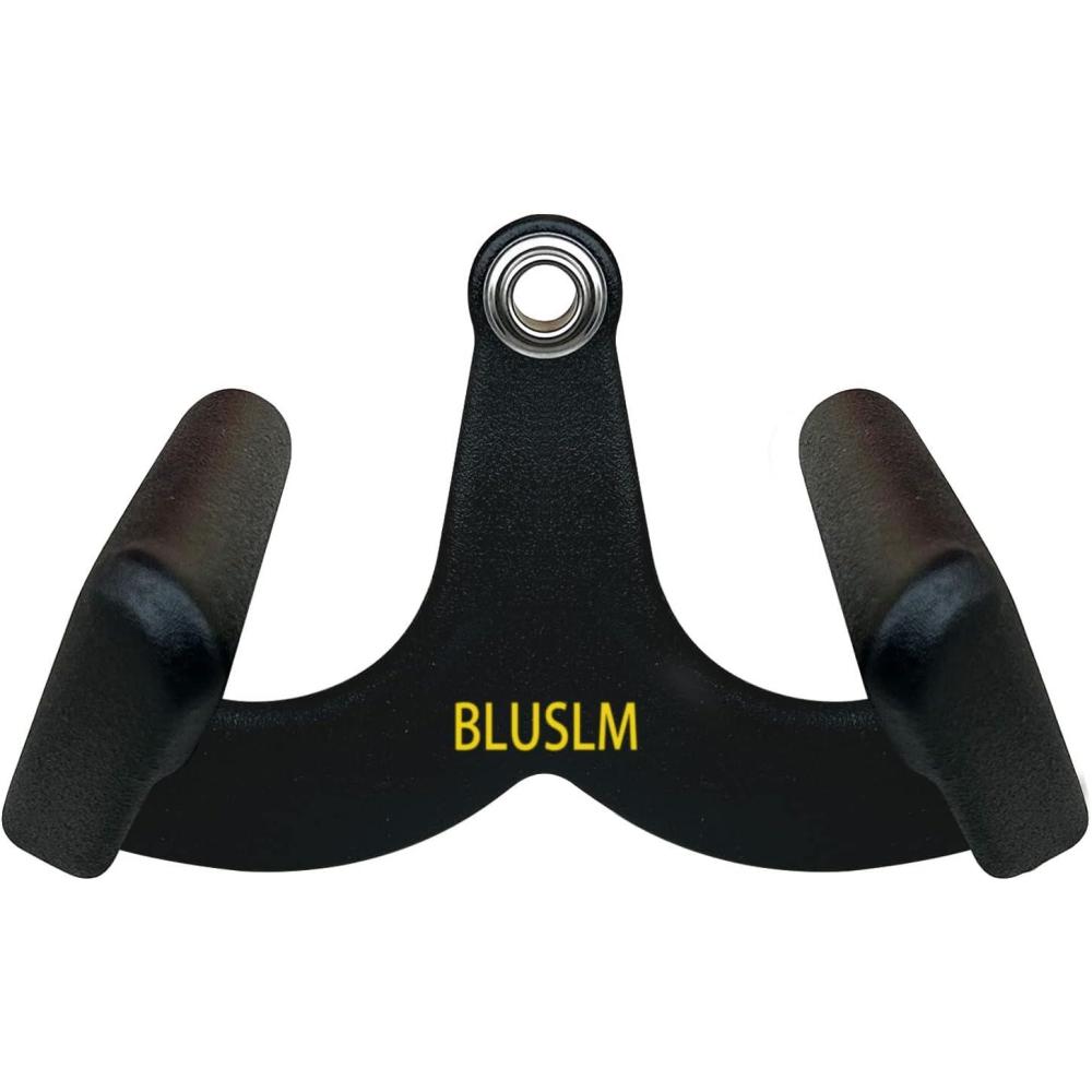 imageBLUSLM LAT Pull Down Bar for Cable Machine LAT Pulldown Attachments Tbar Vbar Cable Attachment for Gym Back Tricep Strength Training HandleBL01