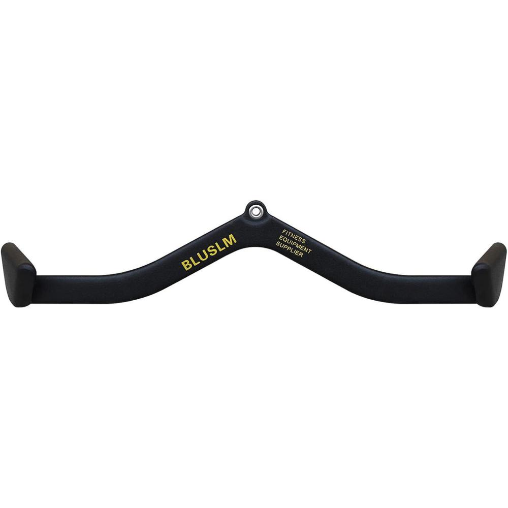 imageBLUSLM LAT Pull Down Bar for Cable Machine LAT Pulldown Attachments Tbar Vbar Cable Attachment for Gym Back Tricep Strength Training HandleBL07