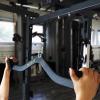 BLUSLM LAT Pull Down Bar for Cable Machine, LAT Pulldown Attachments T-bar V-bar Cable Attachment for Gym, Back Tricep Strength Training Handle(3 PIECES)