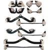 BLUSLM LAT Pull Down Bar for Cable Machine, LAT Pulldown Attachments T-bar V-bar Cable Attachment for Gym, Back Tricep Strength Training Handle(5 PIECES)