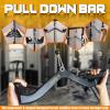 BLUSLM LAT Pull Down Bar for Cable Machine, LAT Pulldown Attachments T-bar V-bar Cable Attachment for Gym, Back Tricep Strength Training Handle(5 PIECES)