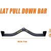BLUSLM LAT Pull Down Bar for Cable Machine, LAT Pulldown Attachments T-bar V-bar Cable Attachment for Gym, Back Tricep Strength Training Handle(BL4PLUS)