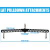 KORIKAHM Multi-Grip LAT Pull Down Bar for Home Gym Fitness, Spreader Plate LAT Pulldown Attachments for Pulley System Cable Machine, Double to Single Cable Attachment Exercise Handle(Multi Hole Bar 3)