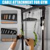 KORIKAHM Multi-Grip LAT Pull Down Bar for Home Gym Fitness, Spreader Plate LAT Pulldown Attachments for Pulley System Cable Machine, Double to Single Cable Attachment Exercise Handle(Multi Hole Bar 1)