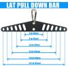 KORIKAHM Multi-Grip LAT Pull Down Bar for Home Gym Fitness, Spreader Plate LAT Pulldown Attachments for Pulley System Cable Machine, Double to Single Cable Attachment Exercise Handle(Multi Hole Bar 1)