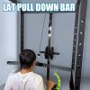 KORIKAHM Multi-Grip LAT Pull Down Bar for Home Gym Fitness, Spreader Plate LAT Pulldown Attachments for Pulley System Cable Machine, Double to Single Cable Attachment Exercise Handle(Multi Hole Bar 2)