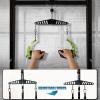KORIKAHM Multi-Grip LAT Pull Down Bar for Home Gym Fitness, Spreader Plate LAT Pulldown Attachments for Pulley System Cable Machine, Double to Single Cable Attachment Exercise Handle(Multi Hole Bar 1)