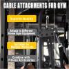 KORIKAHM Multi-Grip LAT Pull Down Bar for Home Gym Fitness, Spreader Plate LAT Pulldown Attachments for Pulley System Cable Machine, Double to Single Cable Attachment Exercise Handle(MINI BAR)