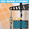 KORIKAHM Multi-Grip LAT Pull Down Bar for Home Gym Fitness, Spreader Plate LAT Pulldown Attachments for Pulley System Cable Machine, Double to Single Cable Attachment Exercise Handle(Multi Hole Bar 1)