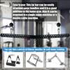 KORIKAHM Multi-Grip LAT Pull Down Bar for Home Gym Fitness, Spreader Plate LAT Pulldown Attachments for Pulley System Cable Machine, Double to Single Cable Attachment Exercise Handle(Multi Hole Bar 2)
