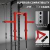 Mikolo Lateral Raise Attachment for Squat Rack, Standing Lateral Raise Machine with 1″ Holes, Power Rack Cage Attachment, Upper Body Strength Training Machine for Home Gym(Red)