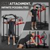 Mikolo Lateral Raise Attachment for Squat Rack, Standing Lateral Raise Machine with 1″ Holes, Power Rack Cage Attachment, Upper Body Strength Training Machine for Home Gym(Red)