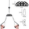 Okllen LAT Pulldown Attachments, Professional Cable Machine Attachment, Heavy Duty Steel Construction, Fits Single/Double Pulley Systems, Must-Have Home Gym Equipment