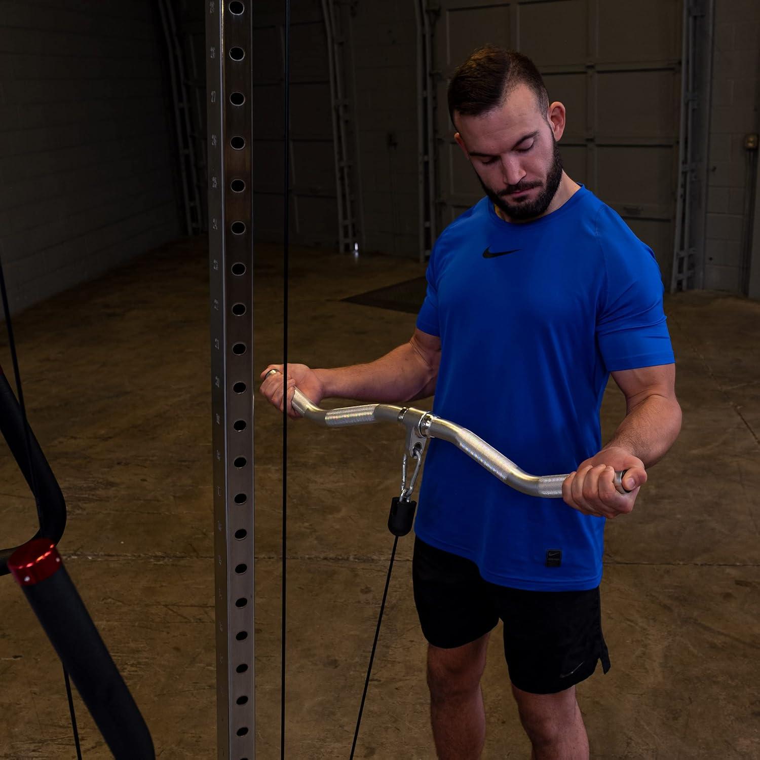 imageBodySolid Home Gym Tools Aluminum Curl Bar AttachmentSilver