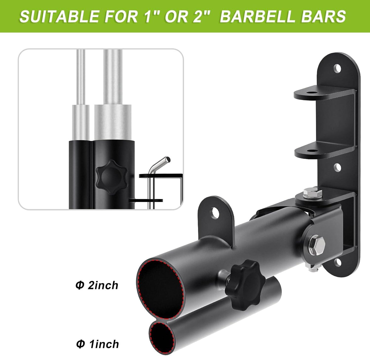 imageKipika Wall Mount Landmine Attachment for 1 Standard Bar and 2 Olympic Bars Heavy Duty TBar Row Platform with Swivel Ideal for Home Gym WorkoutsWall Mount Landmine Platform for 12 Bars