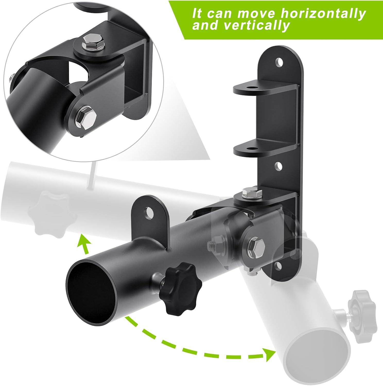 imageKipika Wall Mount Landmine Attachment for 1 Standard Bar and 2 Olympic Bars Heavy Duty TBar Row Platform with Swivel Ideal for Home Gym WorkoutsWall Mount Landmine Platform