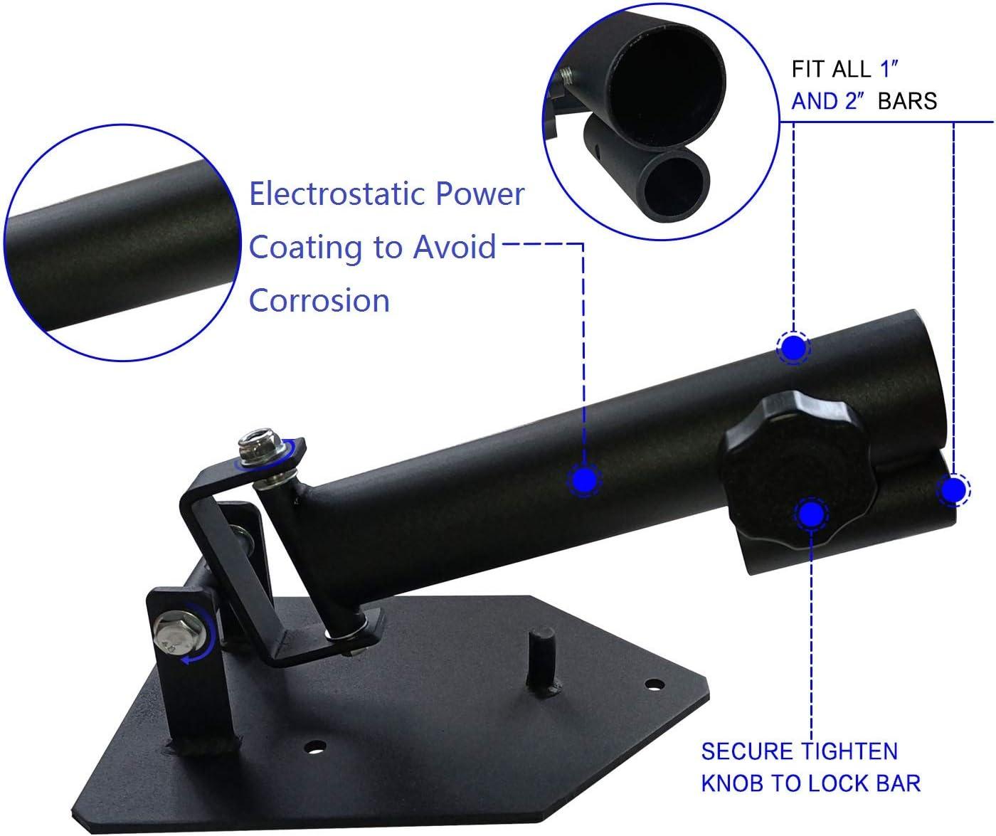imageMARSAFIT Landmine Base Portable Barbell Deluxe T bar Row Attachment landmine attachment for barbell fits 1 Inch Standard and 2 Inch Bars