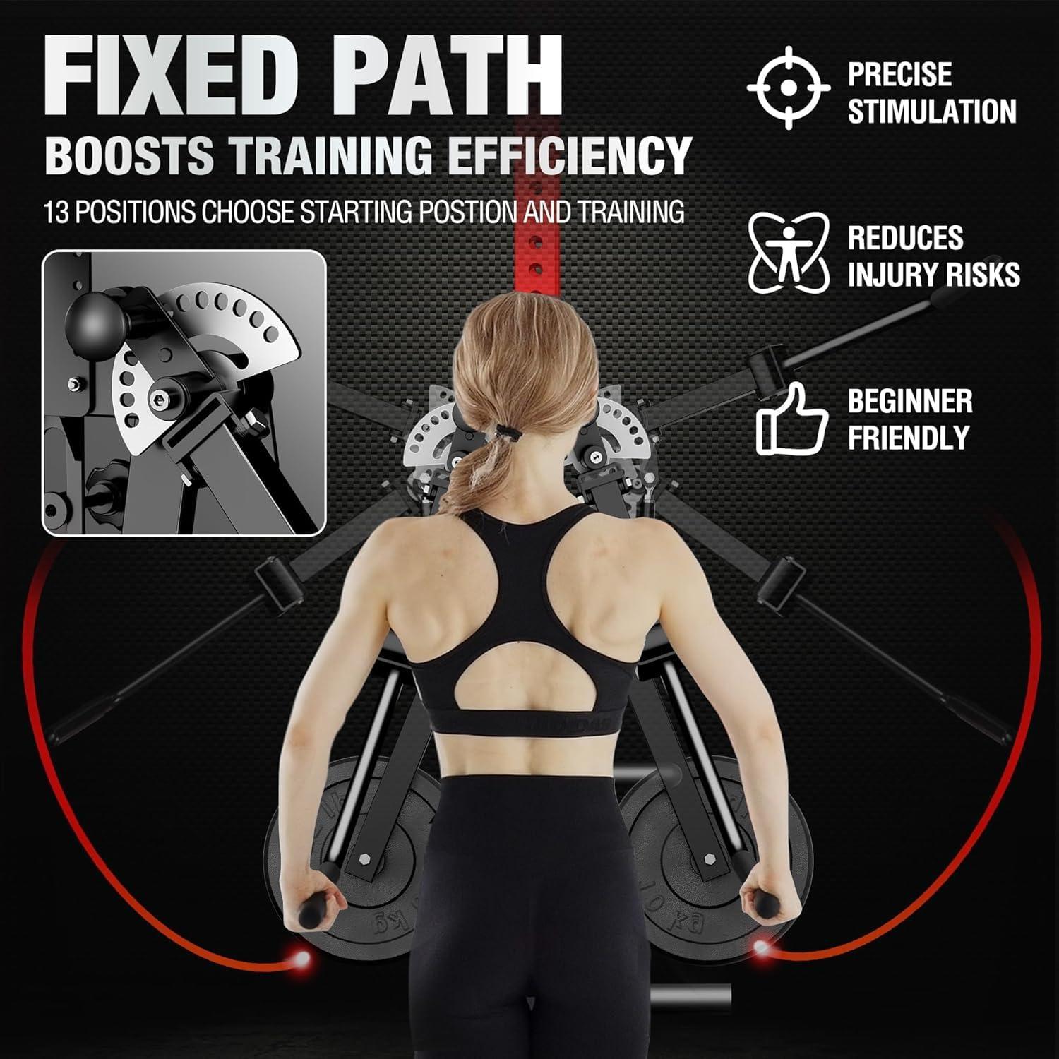 imageMikolo Lateral Raise Attachment Lateral Raise amp Chest Fly Machine Shoulder Press Machines for Chest amp Shoulders Power Rack Attachment with 1 Holes Upper Body Workout Equipment for Home Gym