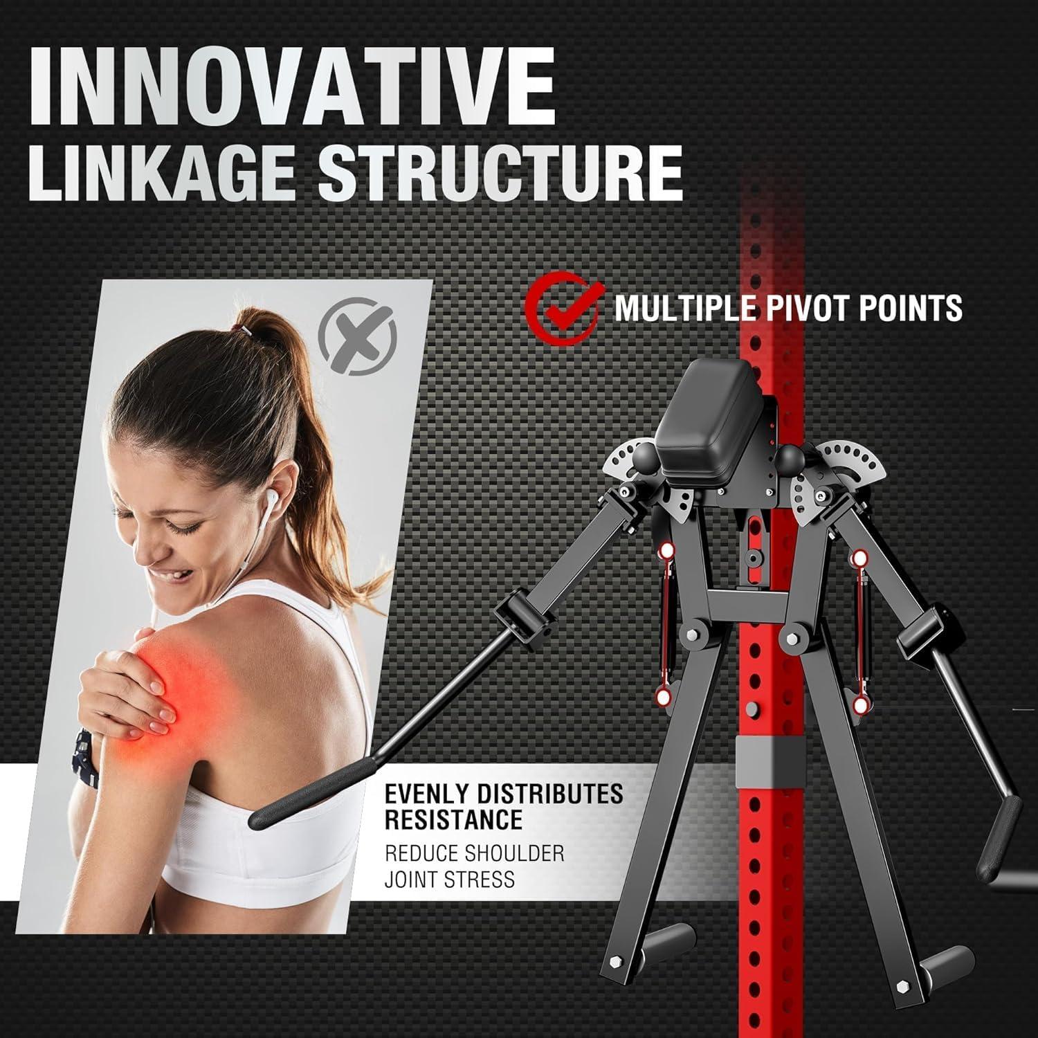 imageMikolo Lateral Raise Attachment Lateral Raise amp Chest Fly Machine Shoulder Press Machines for Chest amp Shoulders Power Rack Attachment with 1 Holes Upper Body Workout Equipment for Home Gym