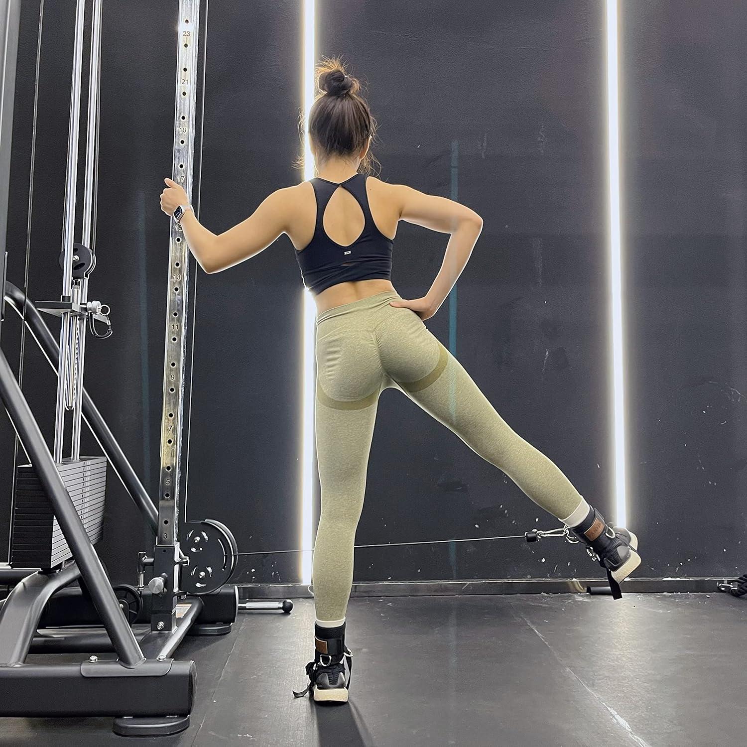 imagePANTIK Ankle Strap for Cable Machine Adjustable Cable Ankle Attachments for Gym Comfort fit Neoprene Padded Steel Double DRing Ankle Cuffs for Cable Kickbacks Lift The Butts Tone The Legs