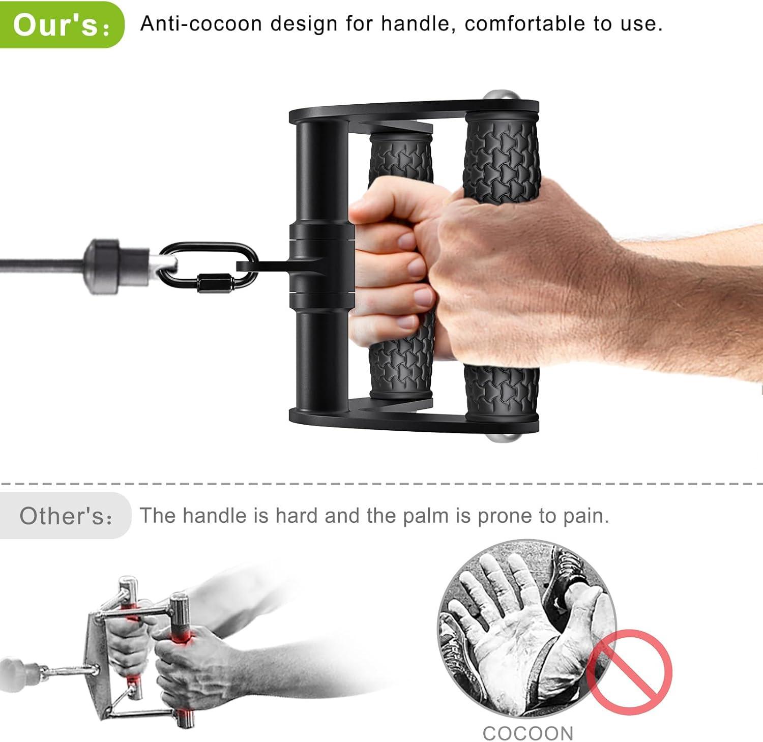 imageSELEWARE Tricep Rope Cable Machines Attachments for Gym Heavy Duty Universal Tricep Pull Down Rope with Soft Rubber Ends for Home Gym Workout Biceps Back ShouldersTricep Rope Double D Handle