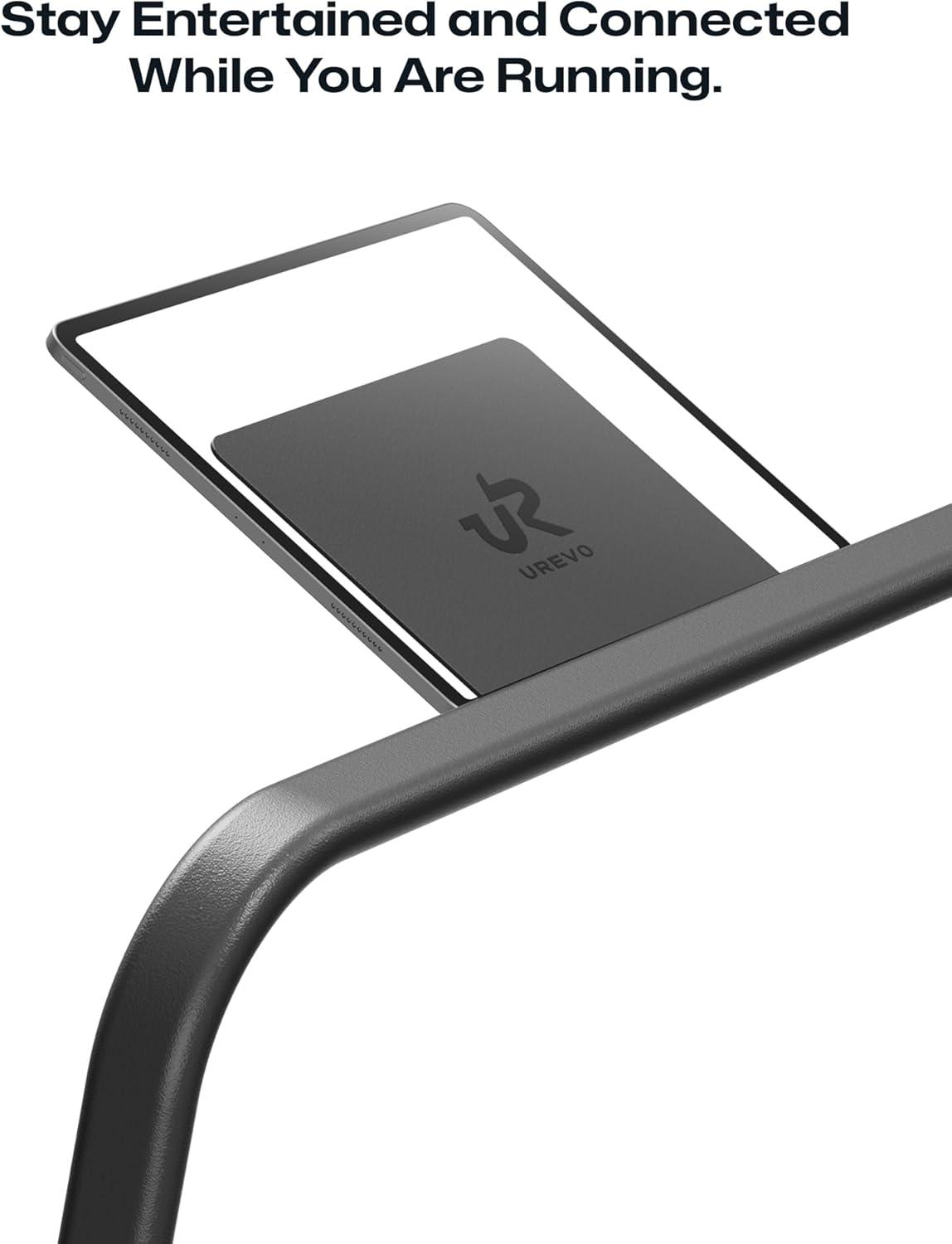 imageUREVO Walking Pad Handle Bar Only Universal Compatible for Walking Pads 236 Wide Transform WalkingPad Into a Treadmill in Seconds Easy Moving with Wheels Quick Assembly Sturdy Design BlackCarbon Black