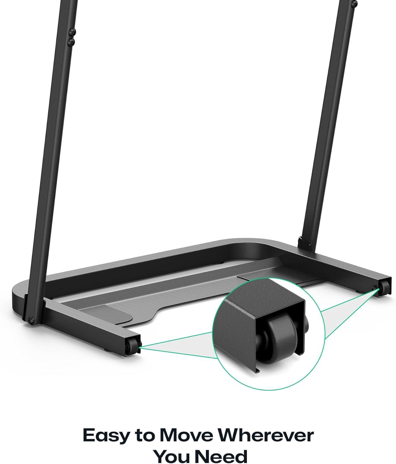 imageUREVO Walking Pad Handle Bar Only Universal Compatible for Walking Pads 236 Wide Transform WalkingPad Into a Treadmill in Seconds Easy Moving with Wheels Quick Assembly Sturdy Design BlackCarbon Black