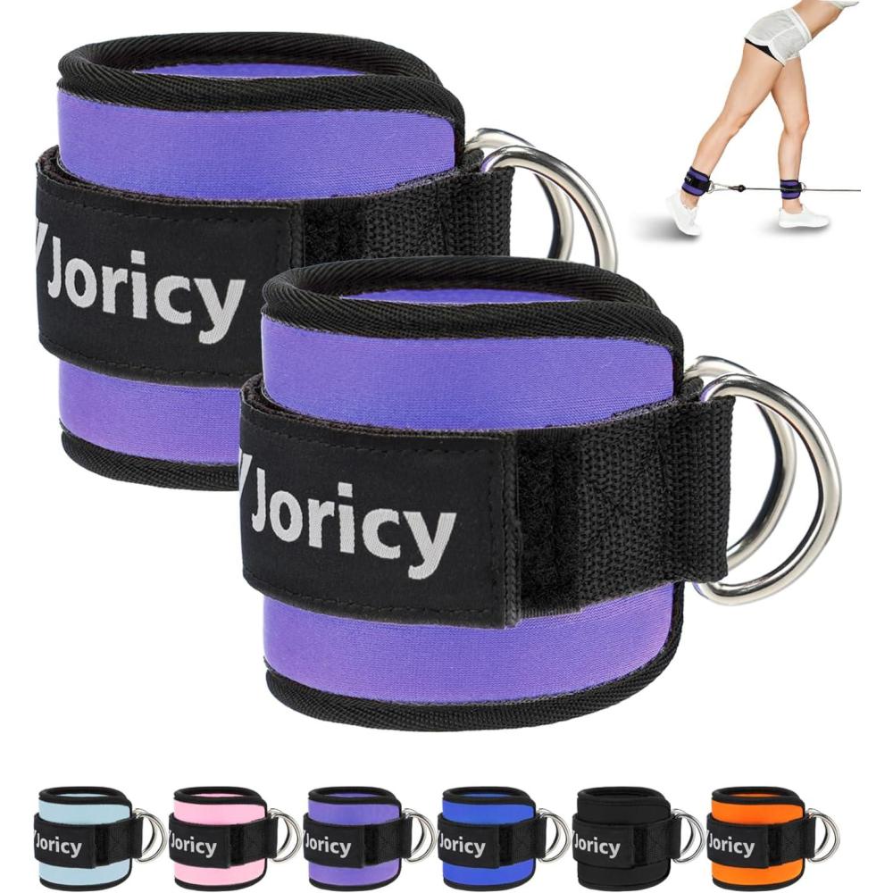 imageAnkle Strap for Cable Exercise Machines Work Out Cuff Attachment Ankle Resistance Bands Cable Kick Back Straps for Gym Glute Workouts Kickbacks Leg Extensions Hip Abductors Booty Workoutspurple